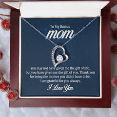 Forever Love Necklace - To My Bonus Mom I Am Grateful