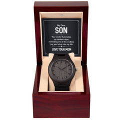 Wooden Watch - To My Dear Son From Mom