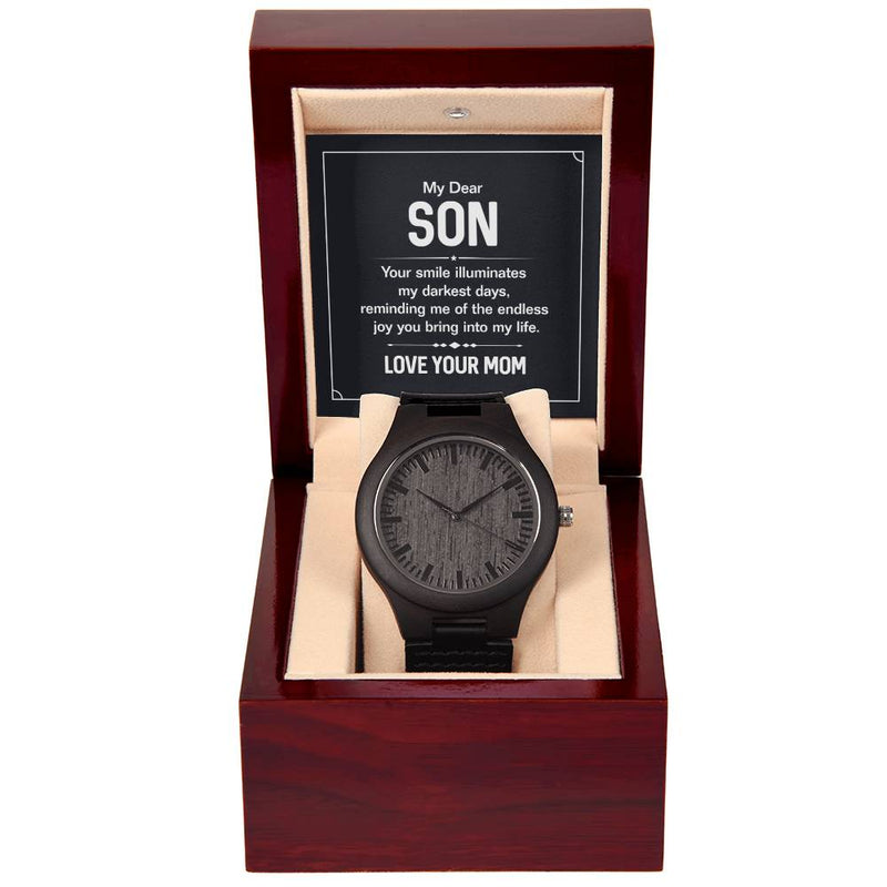 Wooden Watch - To My Dear Son From Mom