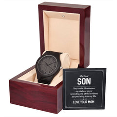 Wooden Watch - To My Dear Son From Mom