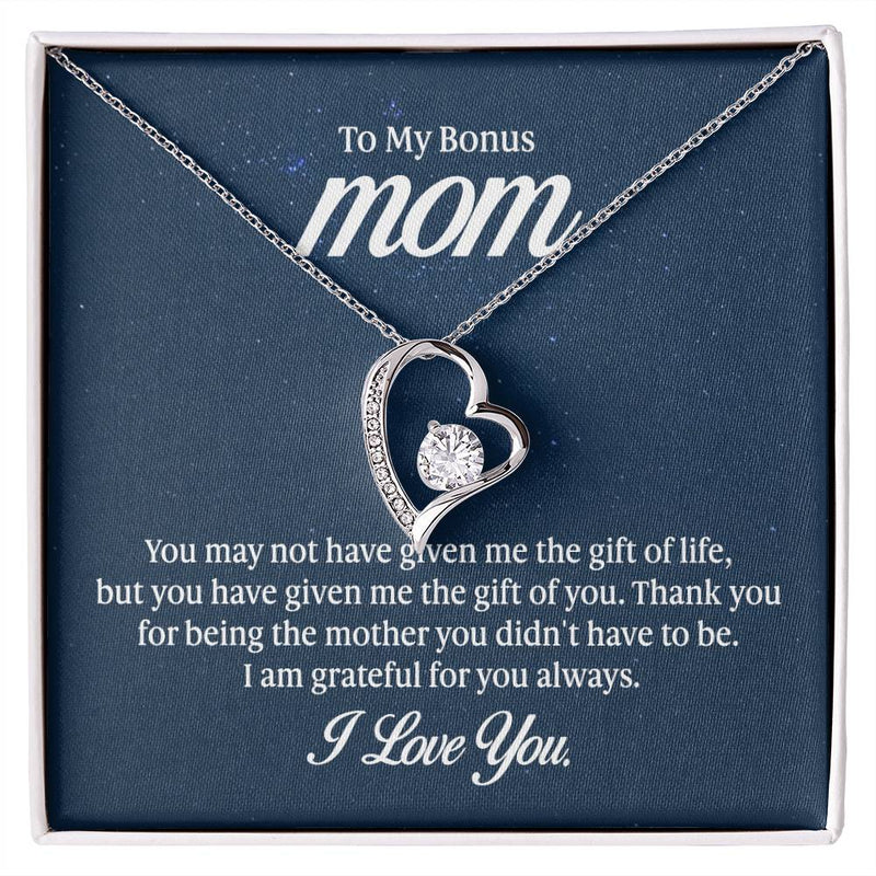 Forever Love Necklace - To My Bonus Mom I Am Grateful