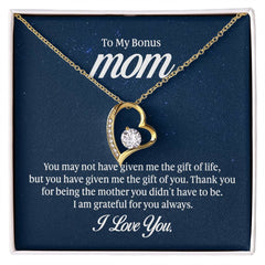 Forever Love Necklace - To My Bonus Mom I Am Grateful